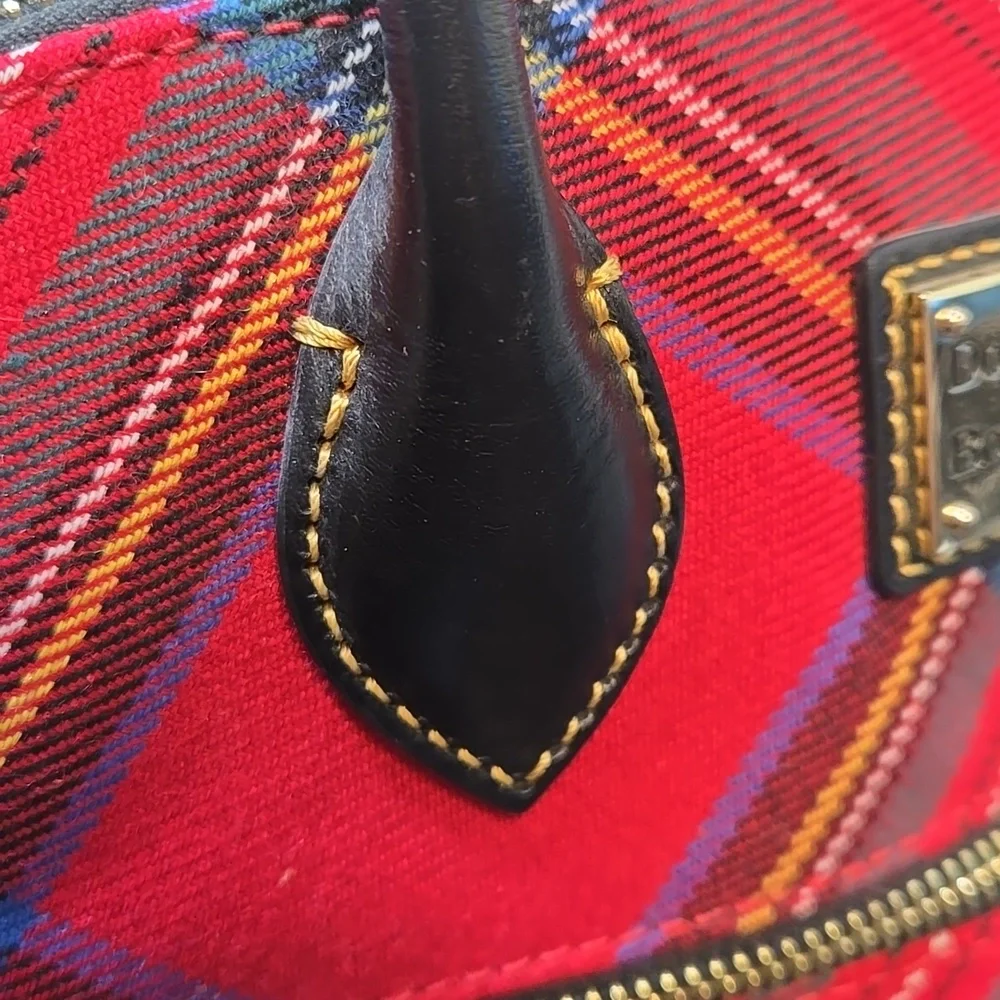 EUC Dooney & Bourke Red Tartan Plaid Dome Satchel - Picture 11 of 16